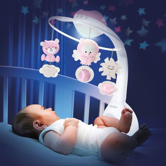 Музикальний мобиль Infantino 3 в 1 з проектором розовий