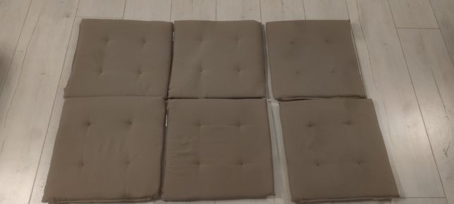 Poduszki na krzesła 6 sztuk brązowe