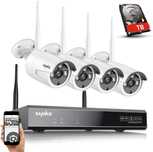 Wideorejestrator 8CH kamery bezprzewodowe 3mp, Sannce N48WHE dysk 1Tb