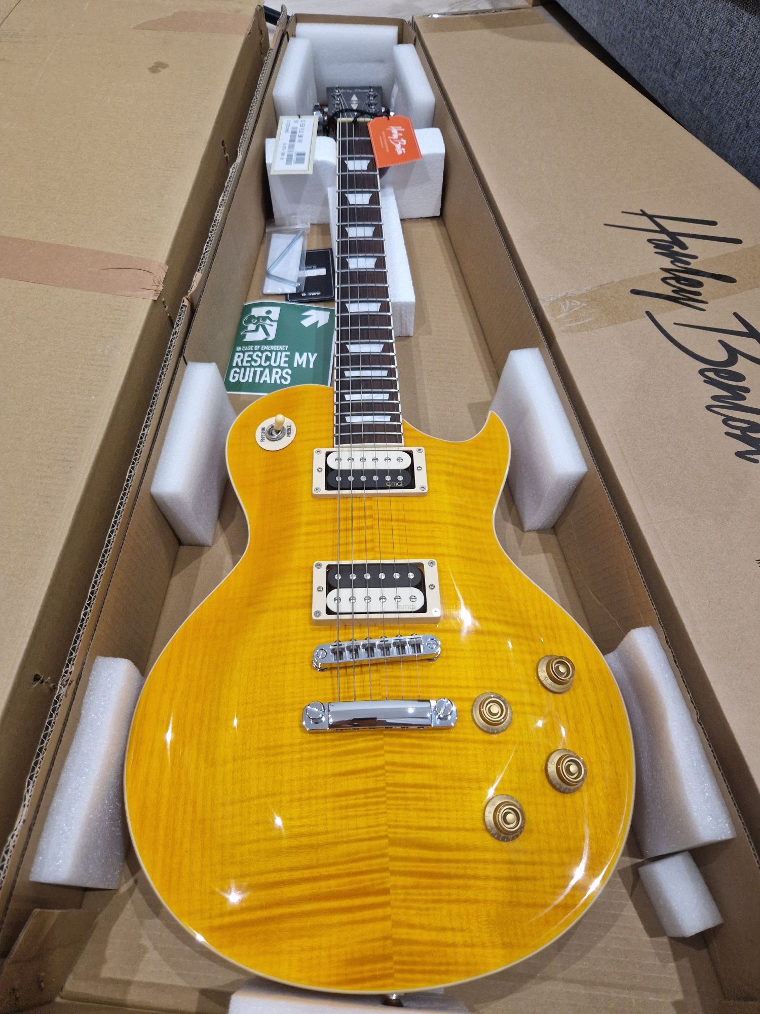 Gitara Harley Benton SC-550 Plus EMG PAF – Stan idealny, setup lutnika