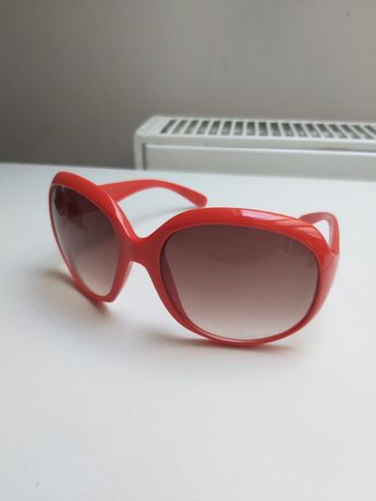 Okulary przeciwsłoneczne okularki wayfarer uniseks butterfly czerwone