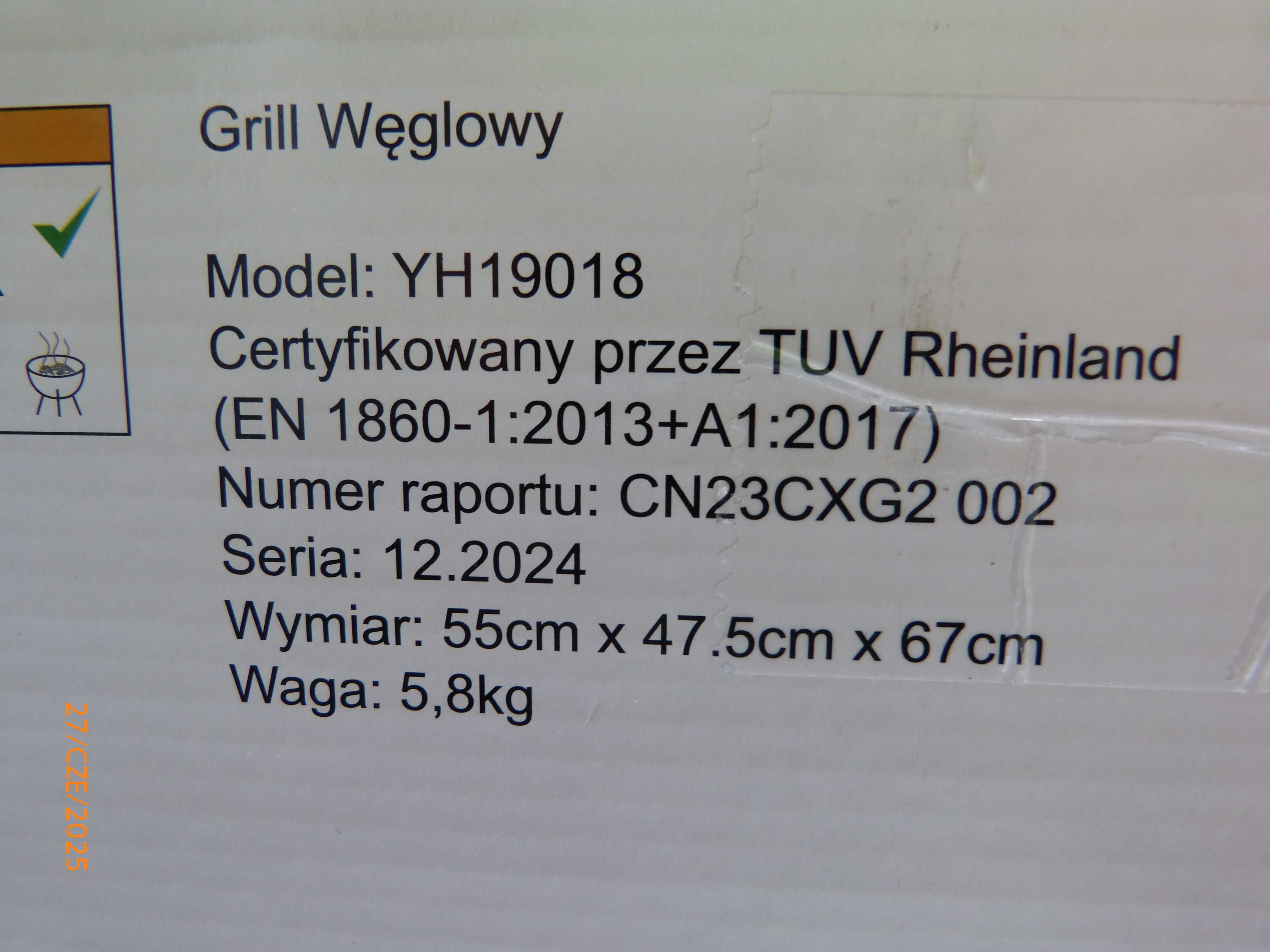 sprzedam nowy, nigdy nie używany grill węglowy.