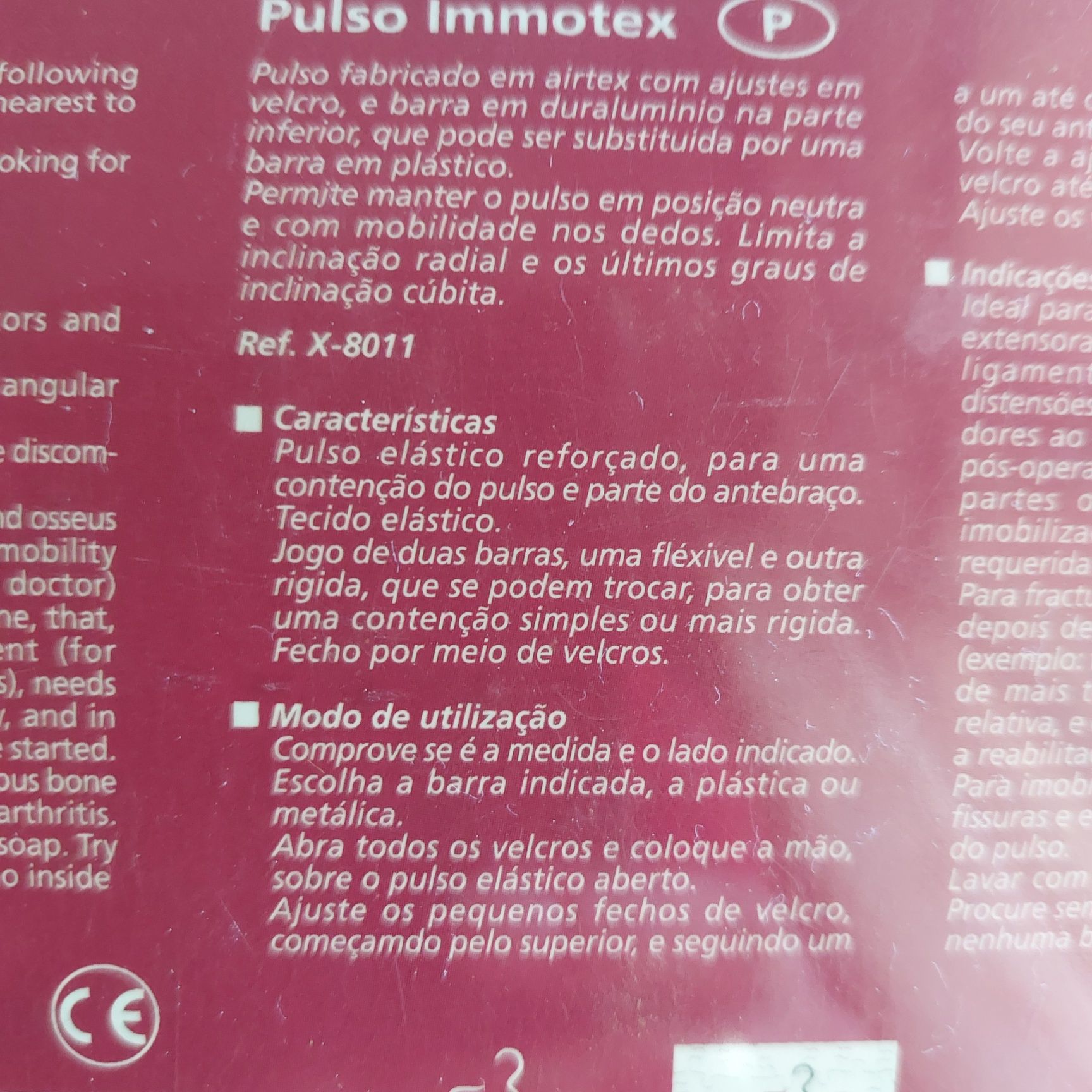 Pulso elástico reforçado   com ajustes em velcro.  Pouco usado