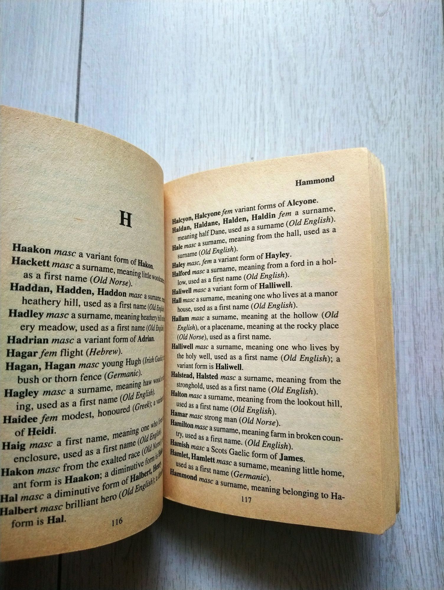 Книга Dictionary of First Names на английській мові