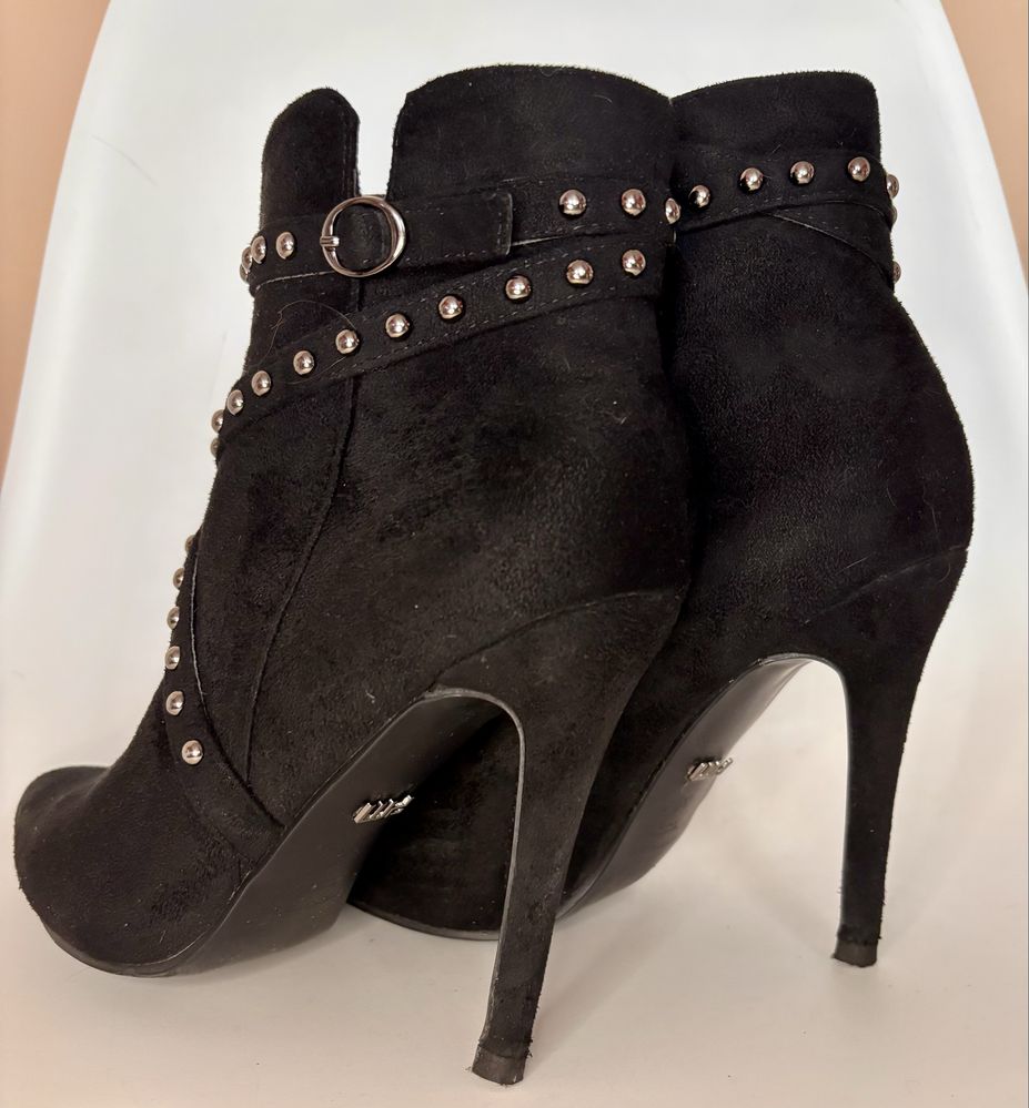 Prima Moda czarne botki 38 obcas 11cm