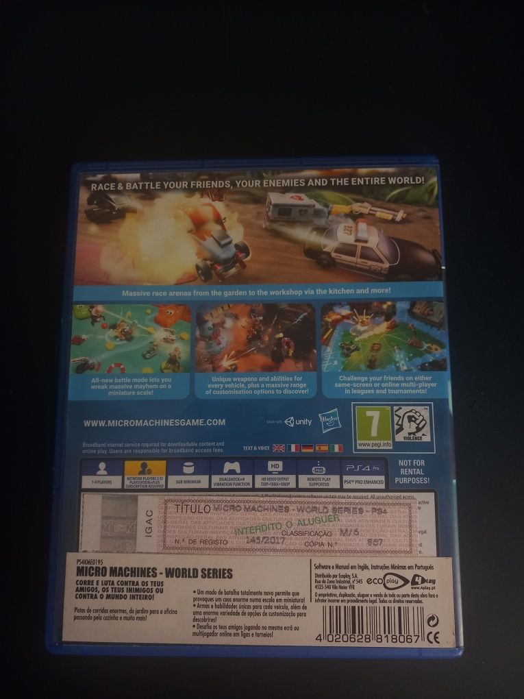 Jogo Micromachines World Series Ps4