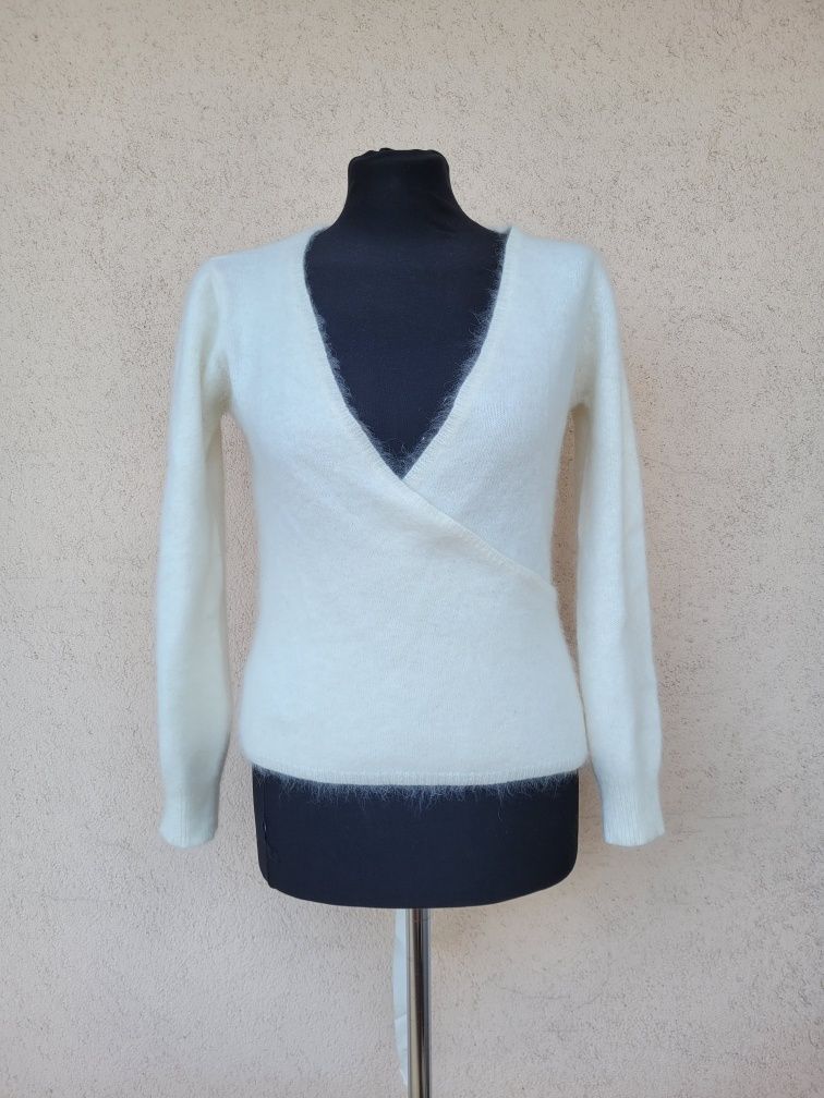 Sweter sweterek ślub wesele komunia elegancki zakładany 70% angora