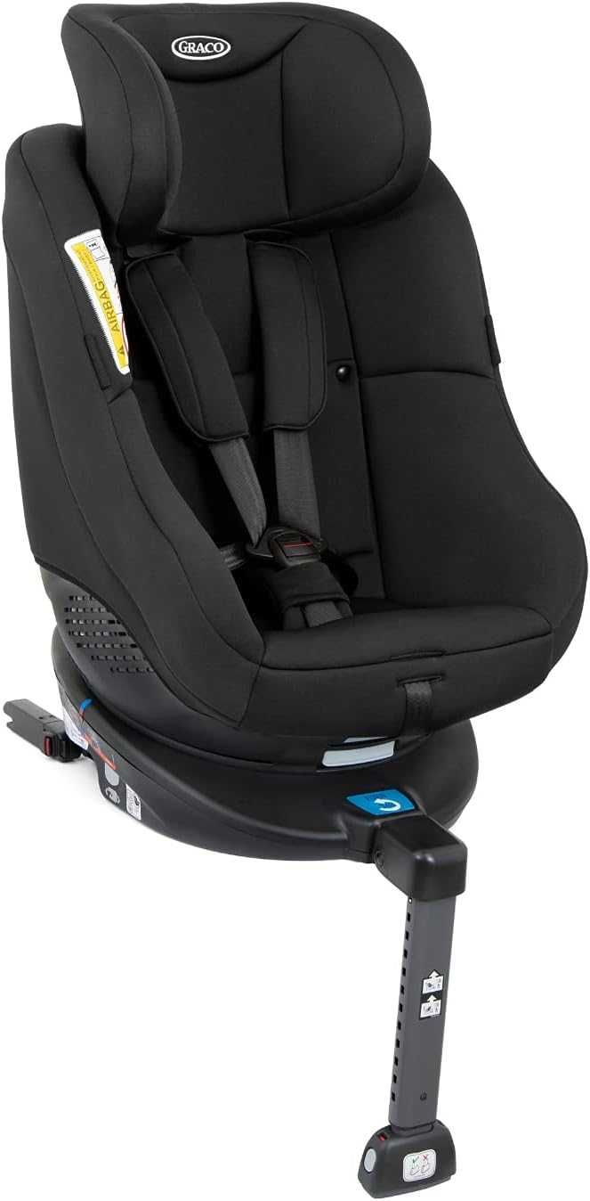 Fotelik obrotowy Graco Turn2me 360° 0-18 kg ISOFIX Czarny NOWY