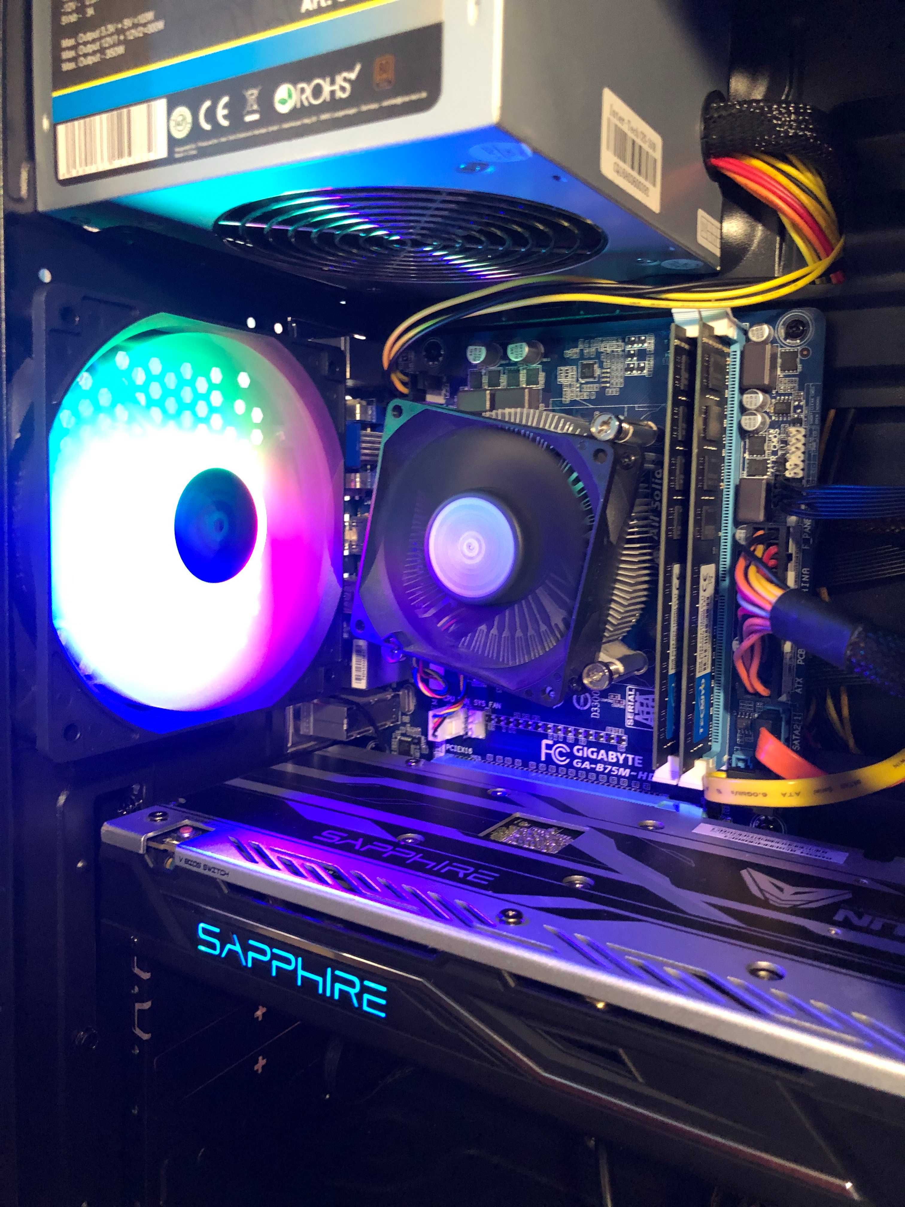 Игровой ПК Intel i7/16Gb/RX470/SSD240+500 компьютер системный блок
