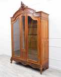 Antyk DREWNIANA Witryna dębowa BIBLIOTECZKA Rocaille PÓŁKI lata 50.