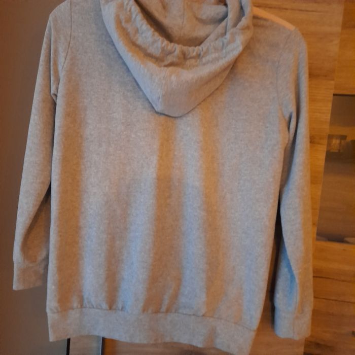 Szaro-lososiowa  bluza z kapturem