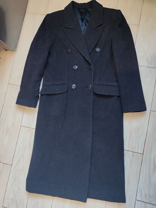 Класичне двубортне пальто з шерсті та кашеміру м-л