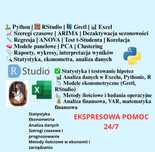Korepetycje statystyka ekonometria excel Rstudio gretl analiza danych