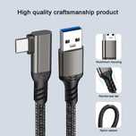 Kabel danych USB C kabel łączący USB3.2 Gen 2  60W na łokieć 90 stopni