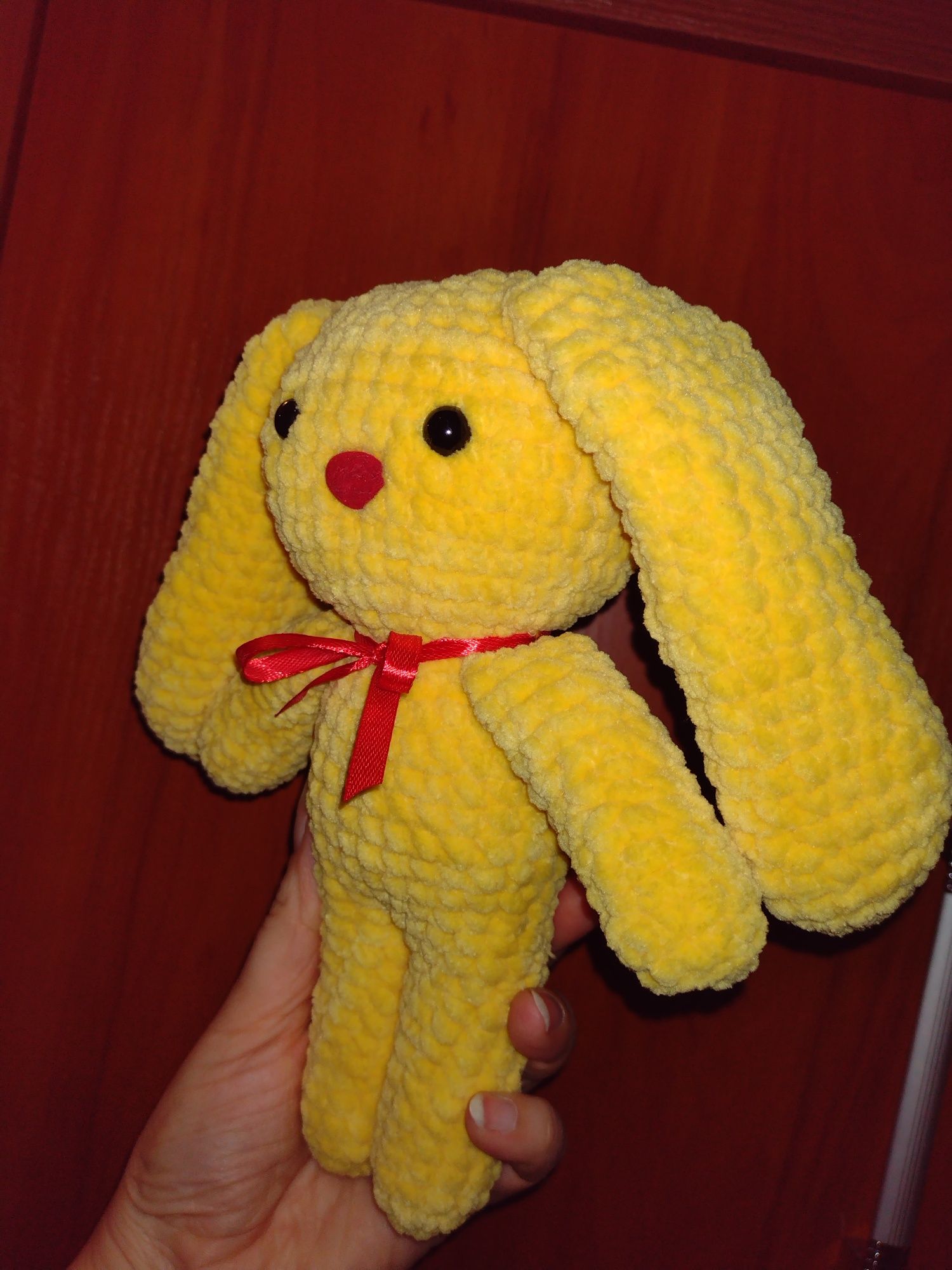 Maskotka amigurumi, hand made, króliczek żółty