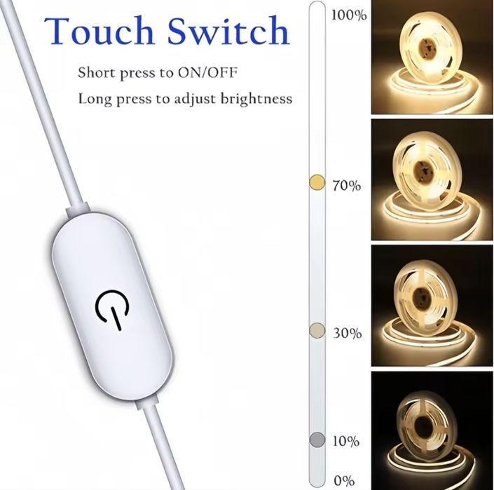 Світлодіодна LED стрічка 5V USB 320 LEDs/м, LED-лента 2 метри - 5 м