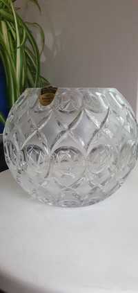 Scherer bodenmais kulisty wazon kryształ, szkło ołowiowe 24%PbO, l.80