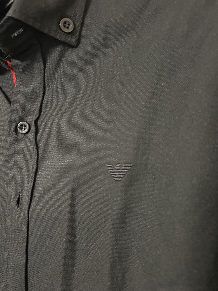 Czarna koszula męska Armani Jeans - Rozmiar M - Stan idealny!