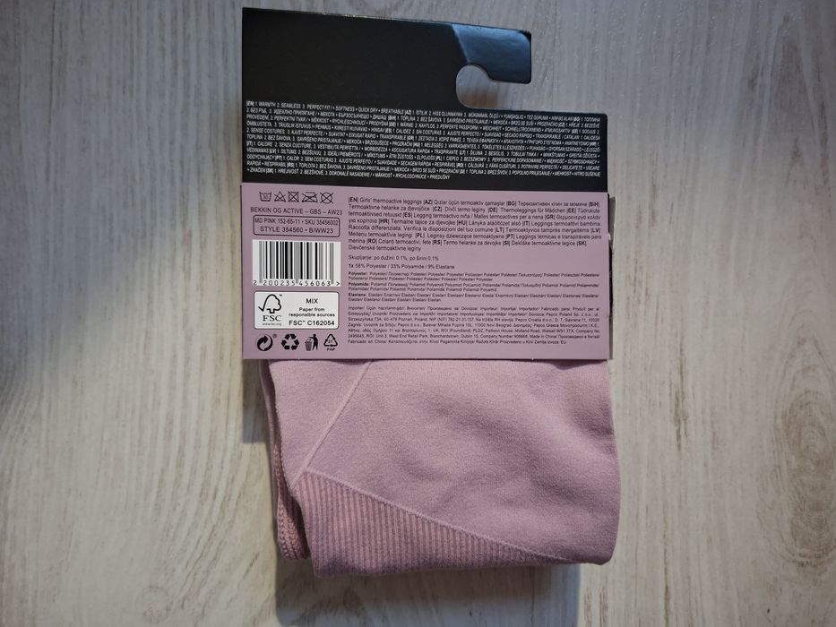 Leginsy dziewczęce termoaktywne Bekkin 98/104