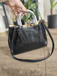 Torebka średnia shopper Zara czarna z kosmetyczką