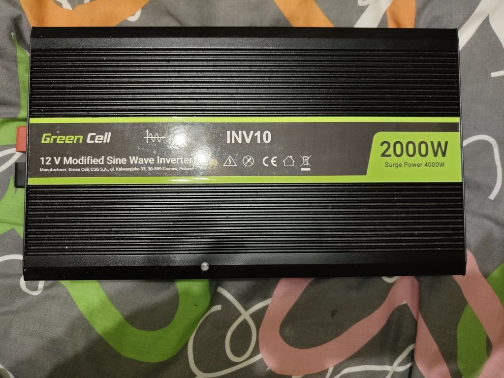 Інвертор Green Cell INV10 ACE 12 V Modified Sine Wave Inverter Man