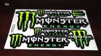 Naklejki Red Bull Monster Energy Rockstar Fox Alpinestars / arkusz M6