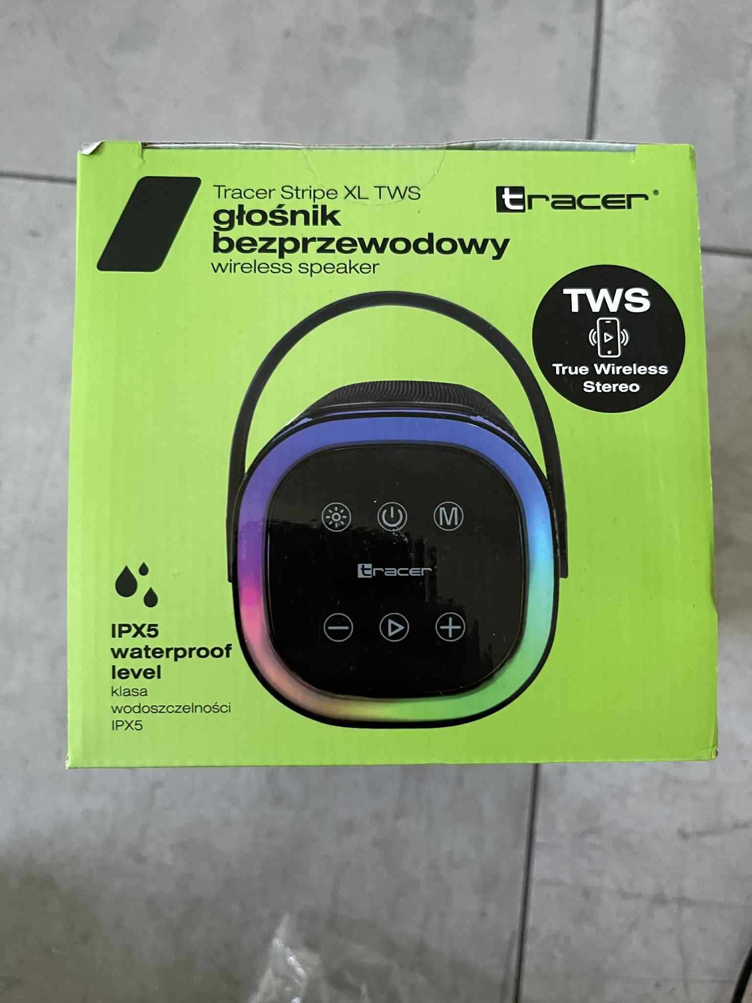 Głośnik Bluetooth Tracer Stripe XL TWS BT RGB 10W Czarny