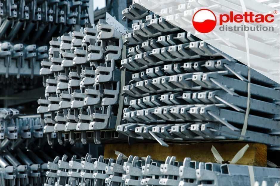 Rusztowanie Modułowe Plettac Pletak szer.60 m² wys.8m, podesty stalowe