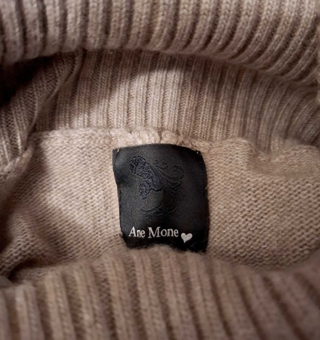 Ane Mone ciepłu sweter golf wełna kaszmir 42