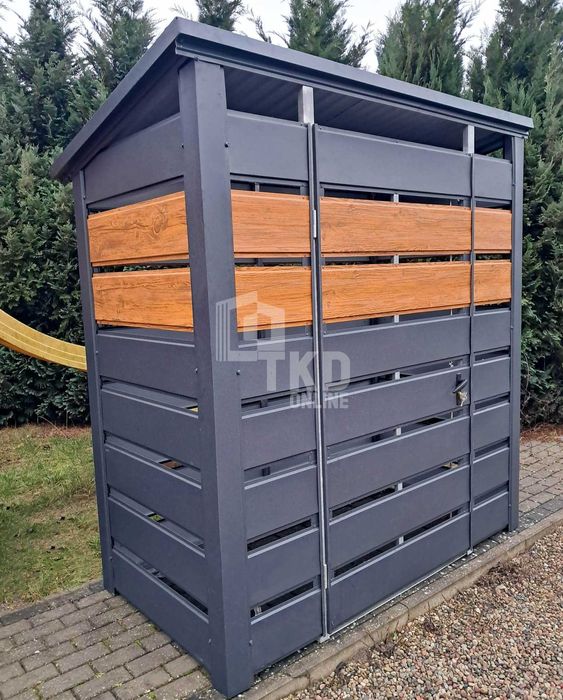 Wiata śmietnikowa 1,6x0,8m  Schowek ogrodowy TKD395