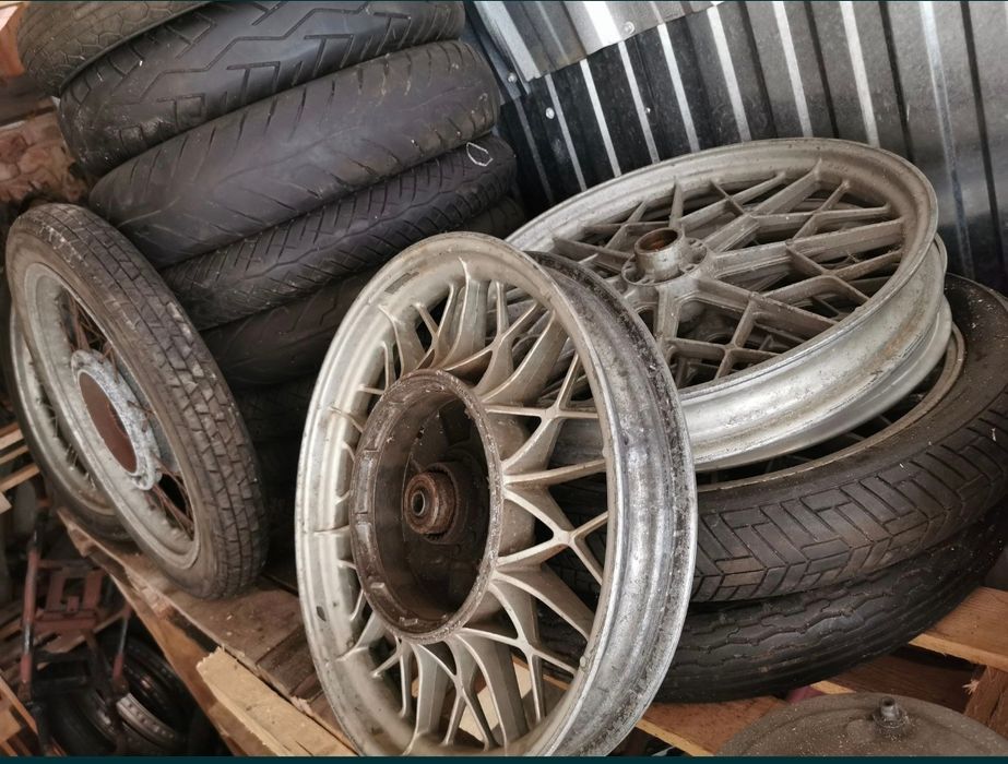 Koła szprychowe, aluminiowe śnieżynki, bęben, tarcza BMW r75 r80 r100