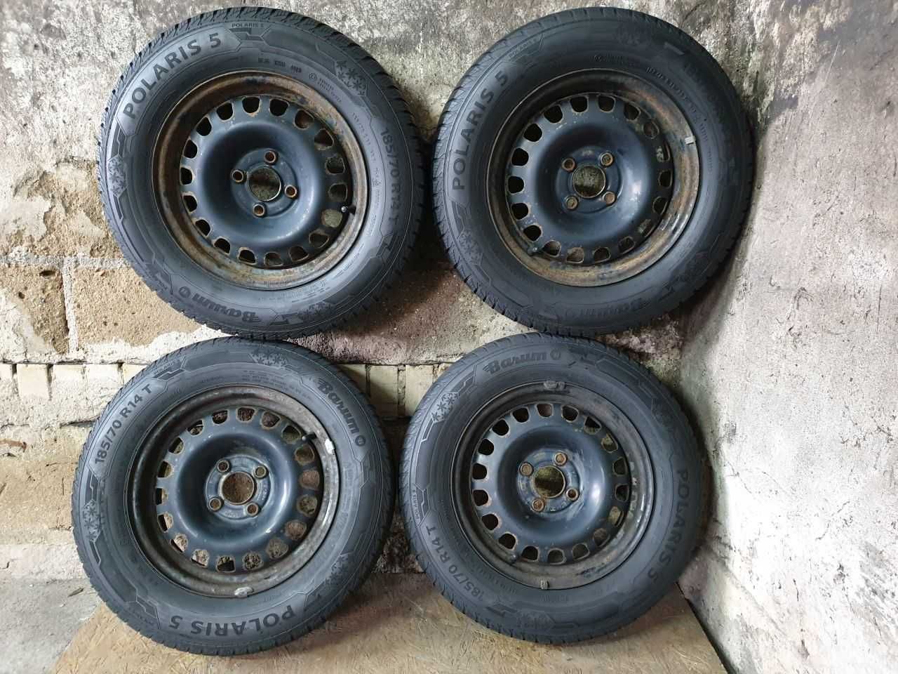 Felgi Stalowe Opel Karl Corsa R14 4x100 opony zima 185/70R14 4mm
