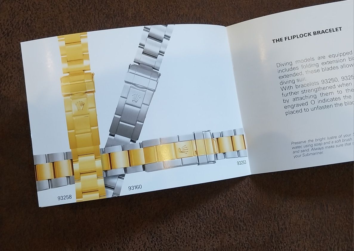 Rolex Submariner booklet em Inglês 05.2010