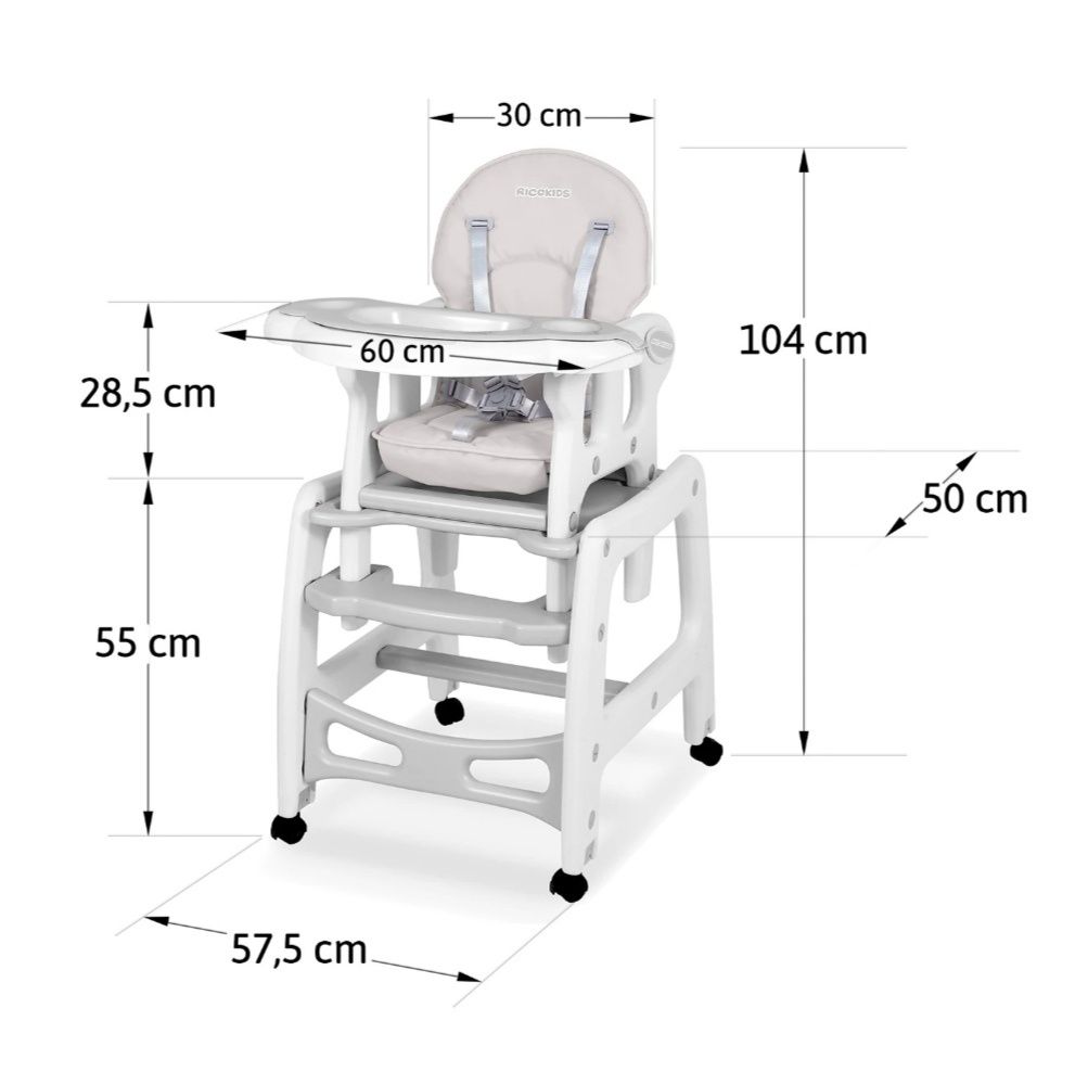 Krzesełko do karmienia Ricokids sinco 5w1