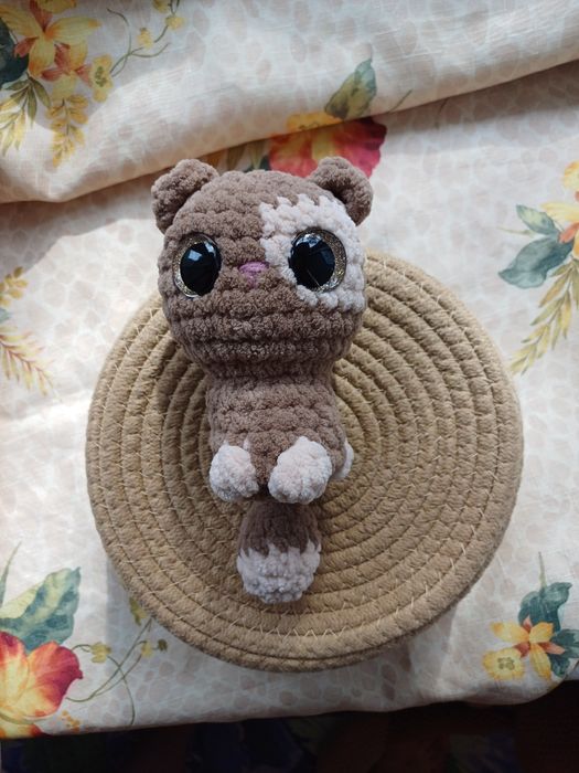В'язаний котик, капібара, м'яка іграшка, Alize, пряжа