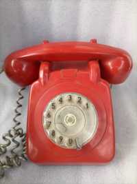 Telefone antigo de coleção vermelho em bom estado anos 80