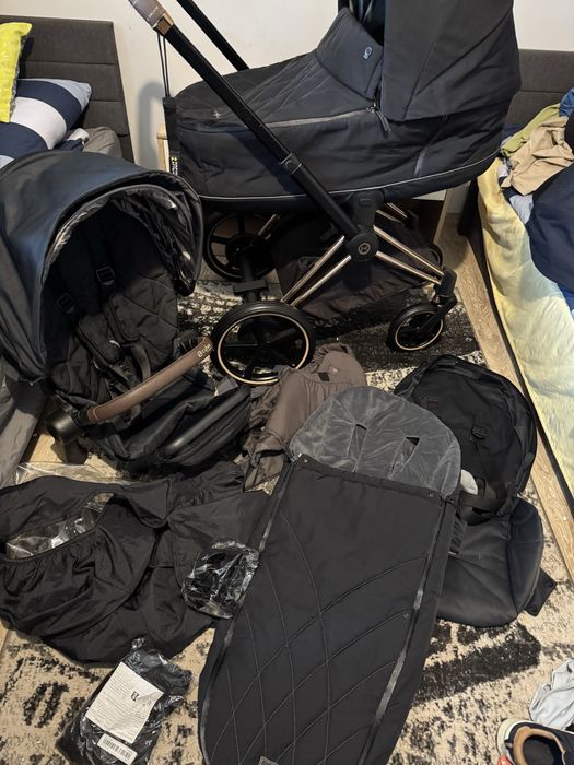 Cybex epriam 3.0 rose gold black 2w1 mnostwo dodatkow
