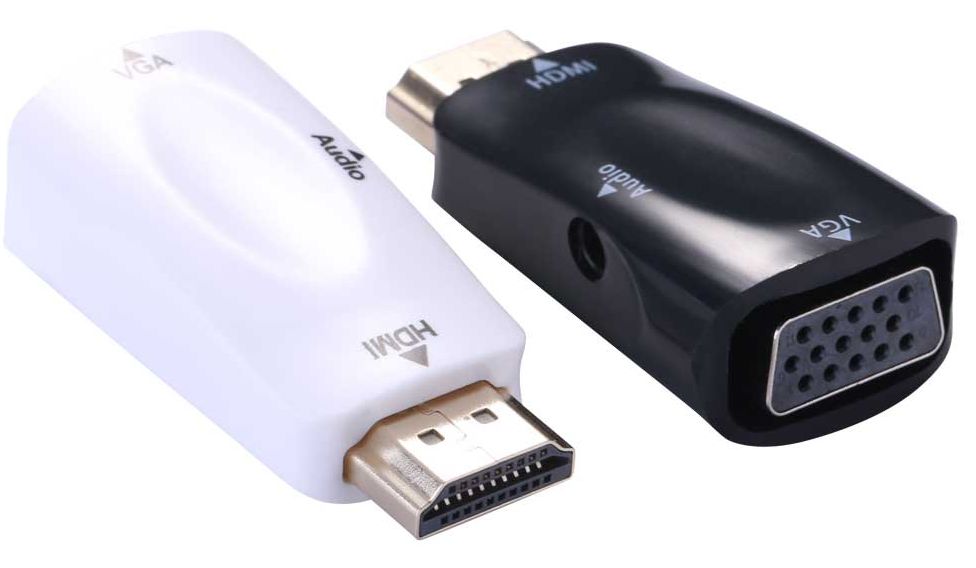 Adaptador conversor HDMI para VGA NOVO com Audio