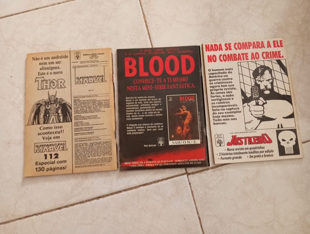 Superaventuras Marvel Abril Jovem 1987 números 104,111,e 115