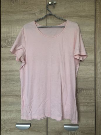 pudrowo różowa koszulka basic