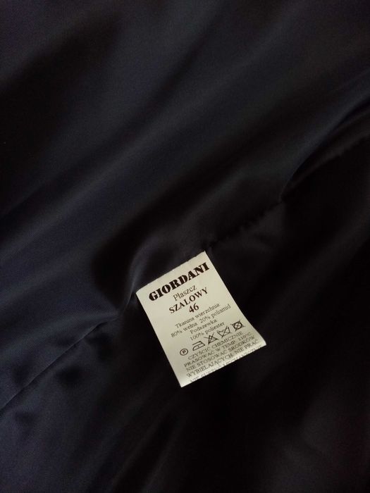 Płaszcz szalowy zimowy damski rozmiar 46