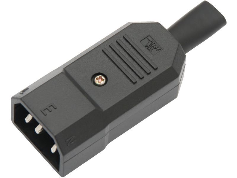 Złącze wtyk komputerowy AC 3pin na kabel (0499)