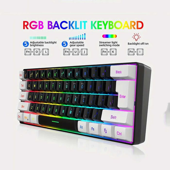 Snpurdiri V800 дротова ігрова клавіатура Міні-клавіатура зі RGB. СТОК.