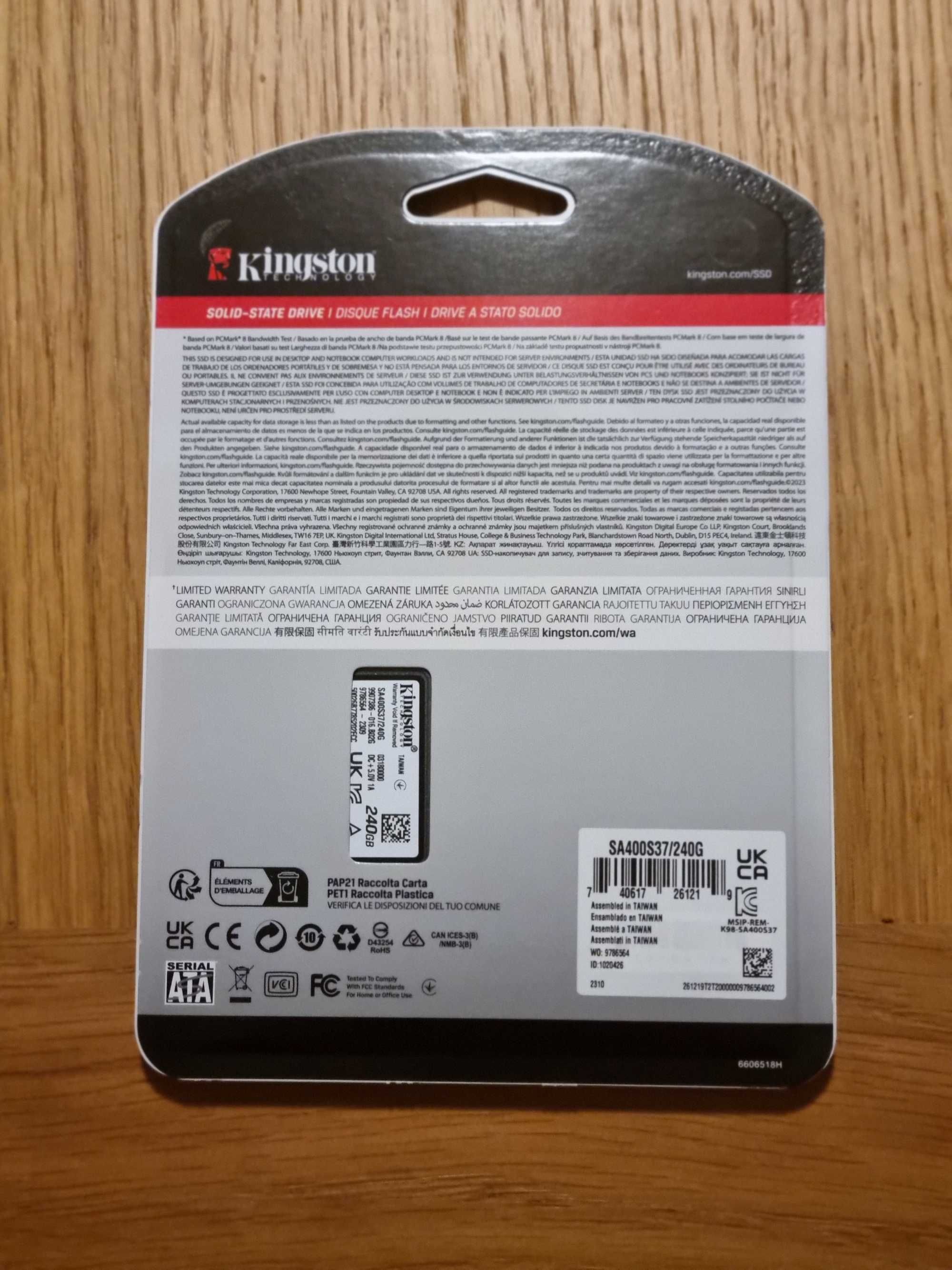 Dysk SSD 240GB, SATA III, 2,5",  Kingston A400