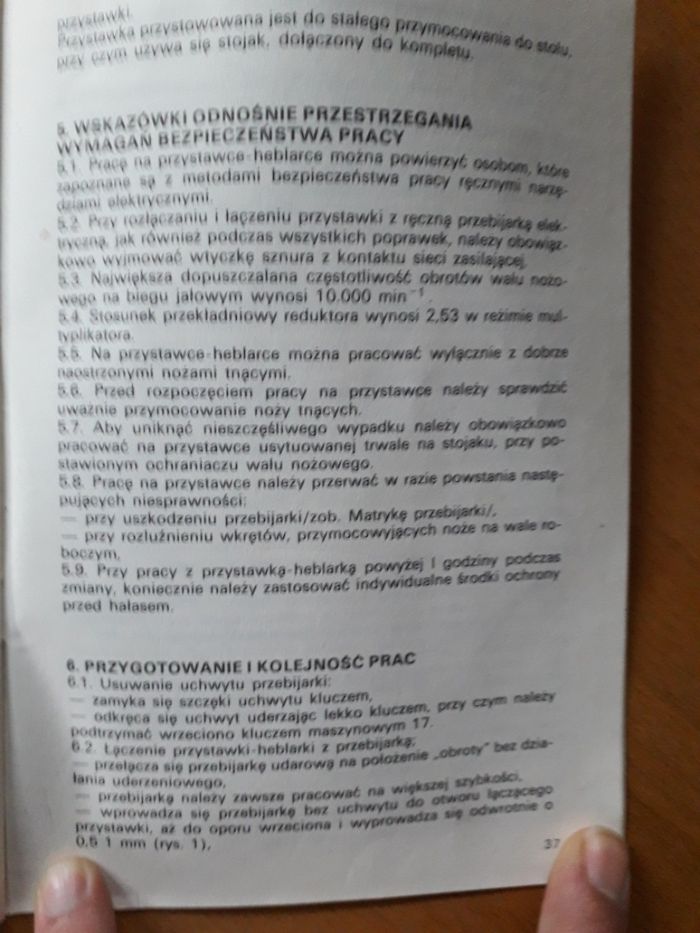 Heblarka - przystawka do wiertarki