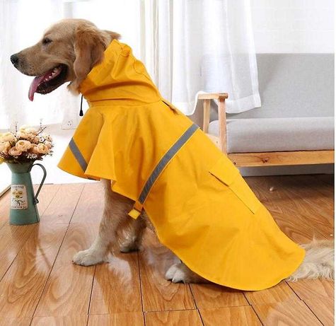 Płaszcz przeciwdeszczowy dla psa żółty (Dog Rain Jacket)M-XXXL