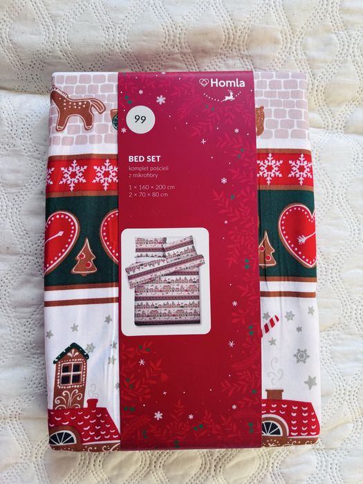 Komplet światecznej pościeli 160x200 homla home&you ikea medicine zara