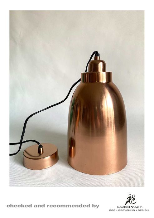 Lampa wisząca miedziana, loft