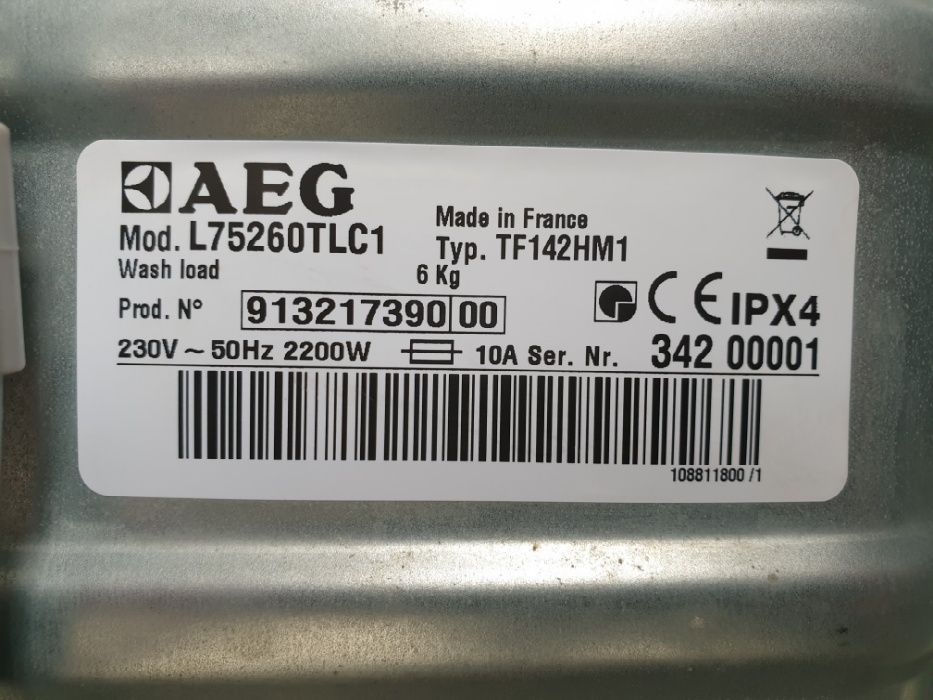 Пральна/стиральная/ машина AEG PROTEX 6 KG / L75260TLC1