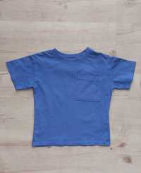 Koszulka bluzka roz 92 Zara niebieska t-shirt kr rękaw